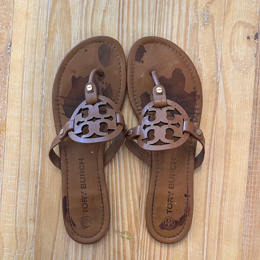 Tory Burch Tan Leather Sandals